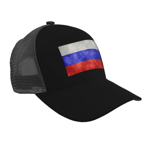 Flag of Russia Mesh Baseball Cap - Classic Adjustable Peak Cap, Trucker Hat for Men & Women
