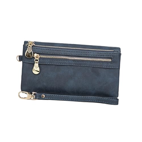 Homoyoyo Women's Vintage Clutch Bag Pu Leather Billfold Large Pockets Snap Closure Easy to Carry