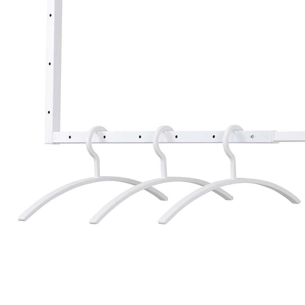 Home Deluxe - Kleiderbügel Rack - Weiß, 47 x 2 x 18 cm I Kleiderbügel-Set Garderobenhaken Kleideraufhänger (20er Set)