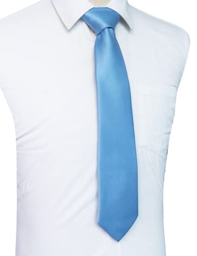 Image of JEMYGINS Solid Color Tie Mens Necktie for Business and Wedding