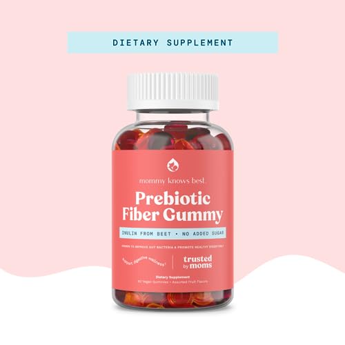 Mommy Knows Best Fiber Gummies for Women, Pregnancy & Postpartum Digestive Support, Sugar Free Gummies, Fiber Supplements, Plant Based Prebiotic Fiber, Fiber Gummy, Mixed Fruit Flavor, 60 Count - Image 3