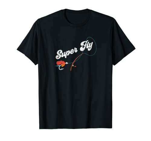 Super Fly Funny Pesca Camiseta