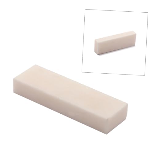 Holibanna 2 Pcs Guitar Bone Nut Blanks Cow Bone for Electric Bass Acoustic Classical Guitar Mandolin Banjo Ukulele Smooth Surface Flat Bottom for Enhanced Tone