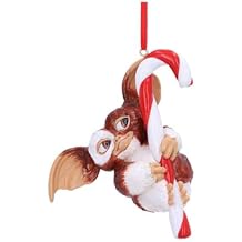 Nemesis Now Gremlins Gizmo Candy Cane Hanging Ornament, 10.5cm, Resin, Officially Licensed Gremlins Merchandise, Christmas Decoration, Cast in The Finest Resin, Hand-Painted