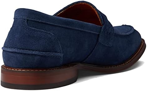 Stacy Adams Men's Marlowe Penny Slip-On Loafer, Navy Suede, 9.5 | Image 3