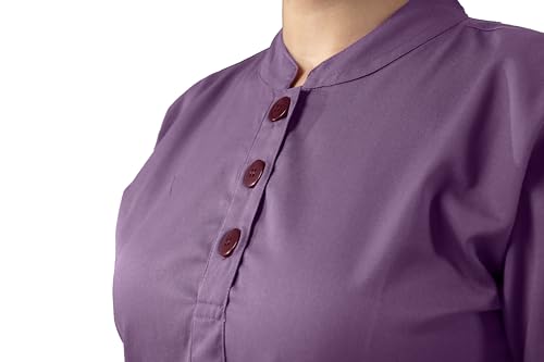 Image of UNIFORM CRAFT Women's Polyester and Cotton Twill Support Staff Uniform, Lavendar & Wine (3XL)