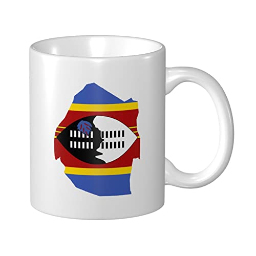 Cup 330Ml Carte Du Drapeau D'Eswatini Mug Drôle À Café En Céramique Rigolo Mug Tasse Pour Soeur, Femme, Frère