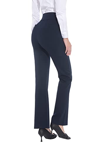 ZTN Women's High Waist Pull-On Dress Pants Tummy Control Work Pants for Business Casual Trousers with 4 Pockets3