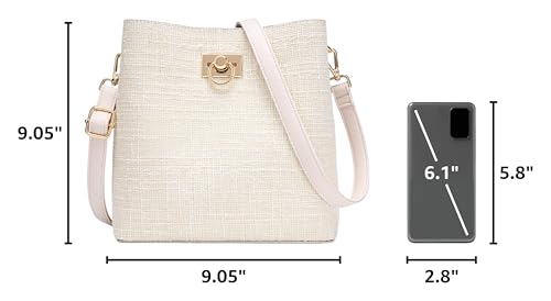 Image of KALIDI Crossbody Purses for Women Vegan Leather Bucket Bag Fashion Ladies Crossbody Handbag Shoulder Purse with Multi Pockets