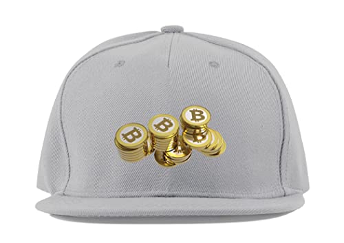 Casquette HODL Bitcoin BTC future unisexe ajustable en coton gris visière plate streetwear