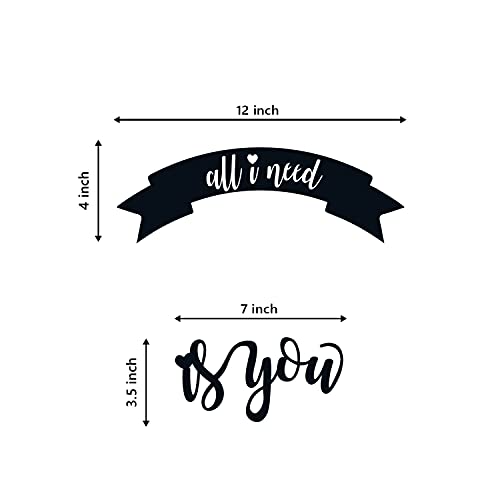 Image of eCraftIndia All I Need Is You Wooden Wall Decor for Living Room Bedroom| Home Wall Decor Items | Wall Art for Home Decor| Valentine Gift for Girlfriend Boyfriend Husband Wife Her| Valentine Decoration