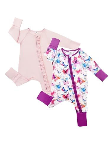 Image of Bow Dream Bamboo Rayon Baby Pajamas Infant Sleepers Newborn Girl Boy Clothes Rompers Jumpsuit Outfit