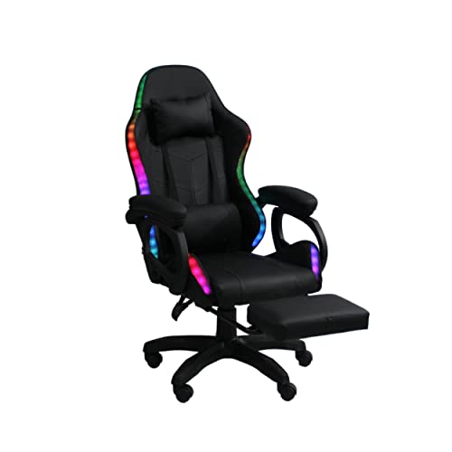No aplica Silla Gamer Led con masajeador Lumbar, descansa...