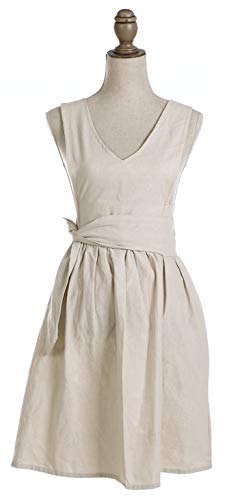 Tablier de cuisine beige Blanc Mariclo pour femme collection country