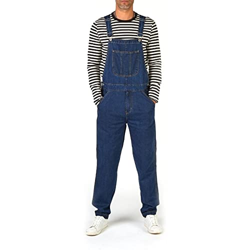 GA COMMUNICATIONS Men's Denim Dungarees - Stone 32