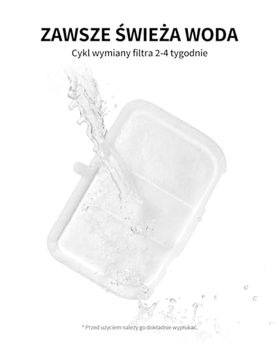 PETKIT Filtry do Fontanny, 5 Sztuk, do Bezprzewodowej Fontanny dla Kota i Psa EVERSWEET MAX, Aktywny Węgiel, Wysokowydajna Filtracja