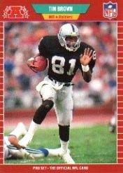 1989 Pro Set Football Rookie Card 183 Tim Brown