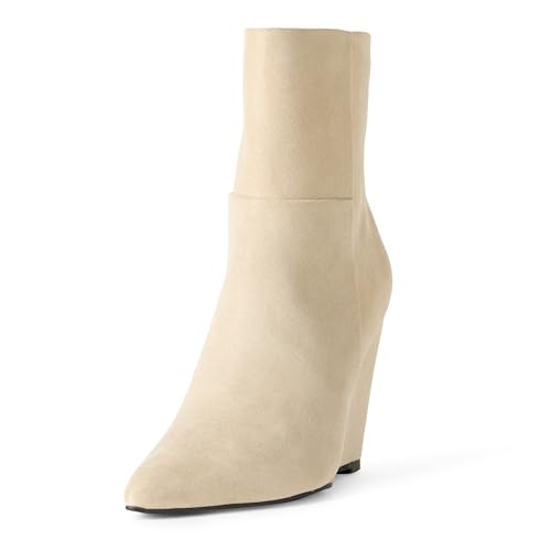 The Drop Women's Gina Wedge Midshaft Boot Clay Microsuede, 7