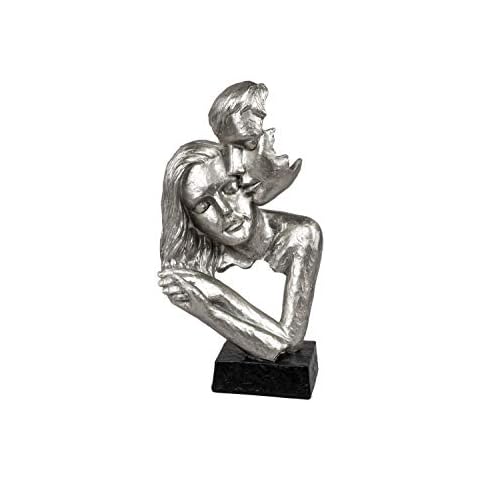 Lifestyle & More Exklusive Deko Büste Skulptur Liebespaar aus Keramik weiß/Silber Höhe 30 cm Cover
