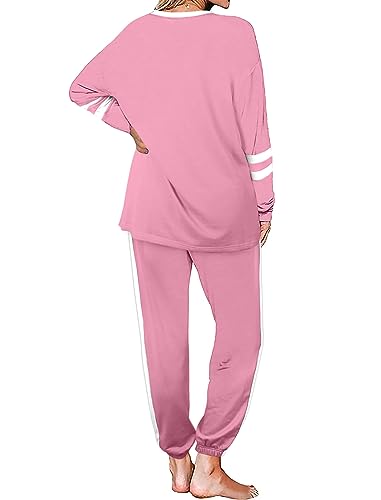 Image of Aloodor Sweatsuit for Women 2 Piece Outfits for Womens Crewneck Sweatshirts Pullover