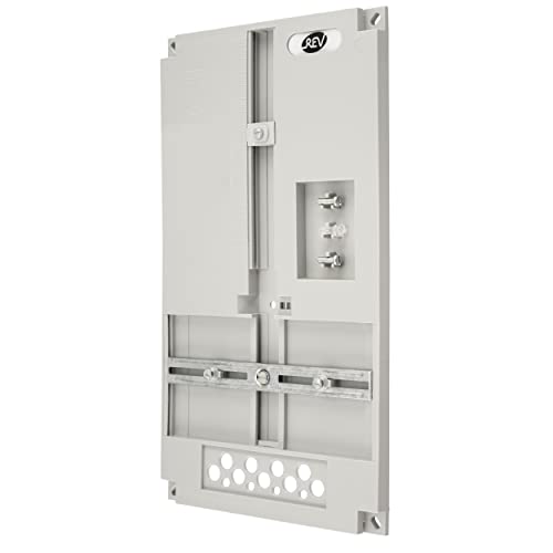 REV 0518846555 Zählertafel, Zählerbrett mit Schiene für Wechselstromzähler u. Drehstromzähler, grau