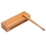 Wood Block Musical Instrument with Mallet Solid Hardwood Percussion Rhythm Blocks Set of 1 Solid Wood Rhythm Block Musical Percussion Instrument Perfect for Rhythm Classes