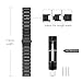 FINTIE 20mm Metal Bands Compatible with Garmin Vivoactive 6/5/3/3 Music, Venu Sq/Venu 2 Plus, Forerunner 55/165/245/645, Samsung Galaxy Watch 42mm/Active 2 1, Black