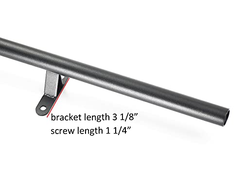 DIYHD 12FT Rolling Ladder Hardware Sliding Rail,Top Roller,Floor Wheel with Brake