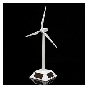 Minigenerador de turbina eólica Pequeña turbina eólica for hogares Modelo de generador de turbina eólica solar y soporte de exposición Molino de viento Kit de ensamblaje educativo Decoración de escrit