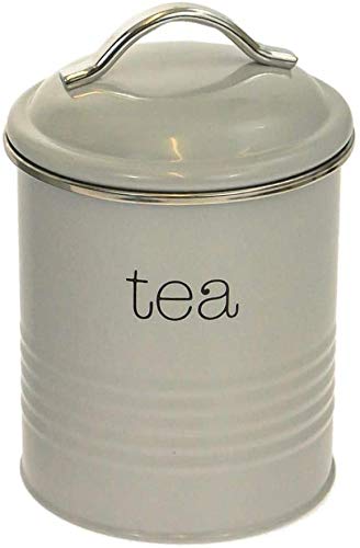 Lot De 3 Boîtes De Rangement En Métal Pour Café, Thé Et Sucre Couvercles Bambou 15x11x11 Cm Noir Naturel Relaxdays 98922501