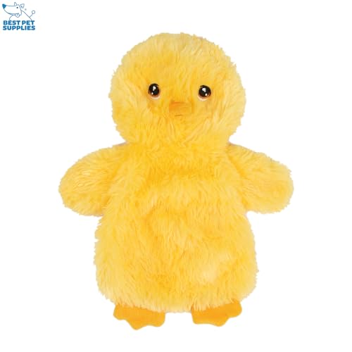 Image of Best Pet Supplies Interactive Squeaky Dog Chew Toy, Ideal Dog Toys for Chewers, Small, Medium & Large Dogs, and Fetch Lovers - Crinkle Chicken (Yellow, Pink, Blue), Large