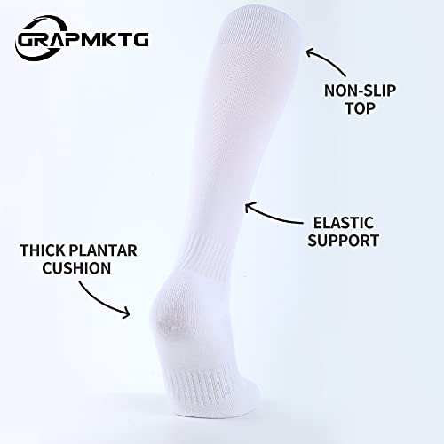 Image of GRAPMKTG 3 Pack Softball Soccer Socks Baseball Football Socks for Youth Men and Women