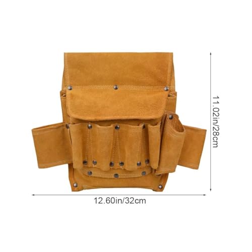 Rangement multifonction pour outils de réparation en cuir de vachette durable - 5