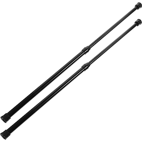 Ciieeo 2pcs Telescopic Curtain Rods Metal Shower and Clothes Drying Rods No Drill Installation for Bathroom Door and Wardrobe Use