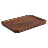 DIYEAH Bandeja de Madera Natural para Servir Postres y Quesos Diseño Minimalista con Acabado Orgánico para Reuniones y Cocina Rústica
