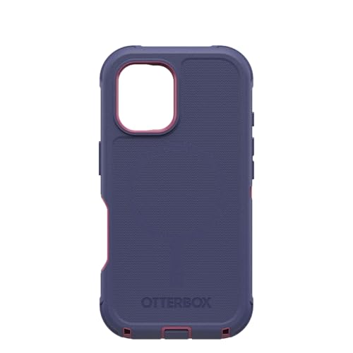 Image of OtterBox iPhone 16 (Only) - Defender Series MagSafe Case - Regatta Rose (Purple & Pink) - Built-in Magnets - Screenless - Rugged & Durable - with Port Protection
