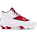 Under Armour Boys' Leadoff Mid RM JR 3.0 Baseball Cleats, (600) Red/White/Red, 9K, US