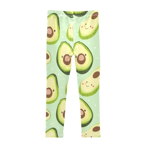 KLL Funny Avocado Toddler Baby Girl Active Leggings Casual High Waisted Athleisure Pants Gym2