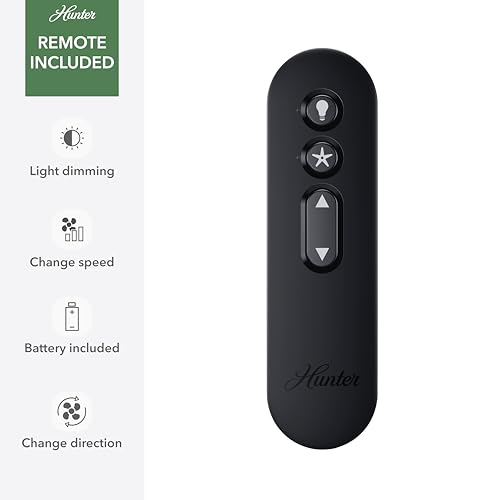 Image of Hunter Aerodyne, Indoor, Ceiling Fan, Smart, Modern, 52 inch, Matte Black