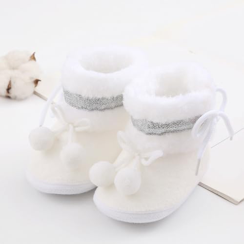 IWIHMIV Toddler Girls Ankle Boots Boys Girls Warm Winter Walking Shoes Non-Slip Snow Prewalker Baby Walking Shoes4