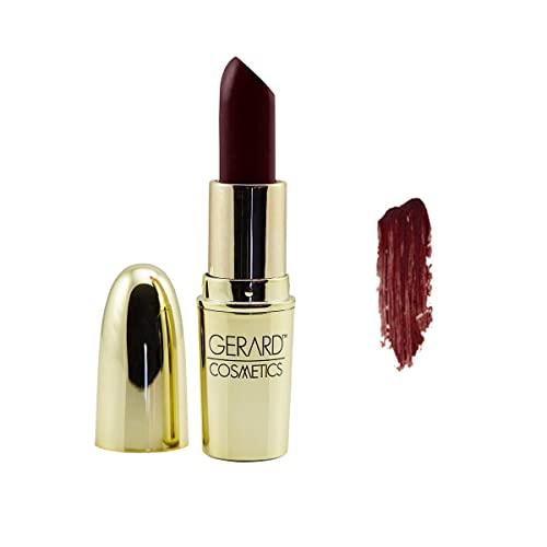 Gerard Cosmetics Lipstick - Creamy And Buttery Formula Creates Flawless Looking Pout - Envelops Lips In Rich, Pigmented Color - Smooth, Satin Finish - Will Not Dry Lips Out - Cherry Cordial - 0.14 Oz #TOP30
