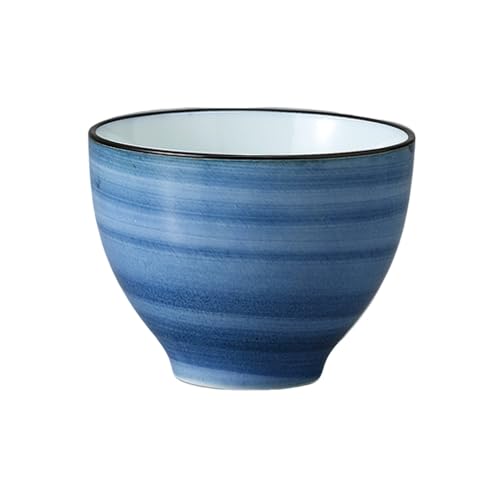 エールネット(Ale-net) 湯呑 煎茶碗 千茶碗 7.8×6cm 150cc ゴス刷毛煎茶 食洗機対応 電子レンジ対応 美濃焼 日本製