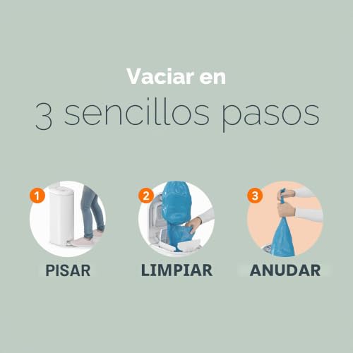 Miniatura 9 de Diaper Genie - Cubo De Basura Con Pañales 1 Recarga Easy Roll, 18 Bolsas Eu, Verde