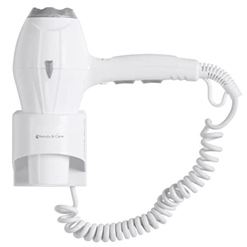 Suinga Secador de Hotel Blanco 1800-2000 W. Motor AC Profesional. 2 potencias de Velocidad. 3 Niveles de Temperatura. Base para colgarlo en la Pared.