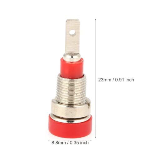 Image of TOPINCN 5PCS Panel Mount Banana Socket Mixed Color Banana Socket 2.0mm Jack for Panel Mounting Test Probes Connectors Stackable Wire Solder Multimeter