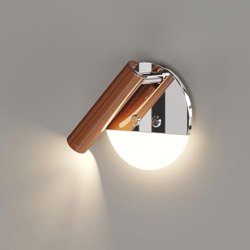 Aplique de Pared para Cama, lámpara de Lectura de mesita de Noche con Interruptor, LED de 3 Colores, decoración de Hotel, Luces de cabecero giratorias, Foco Ajustable para Sala de