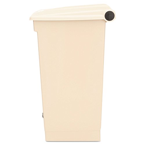 Rubbermaid Commercial 18gal HDPE Step On Trash Can - Beige