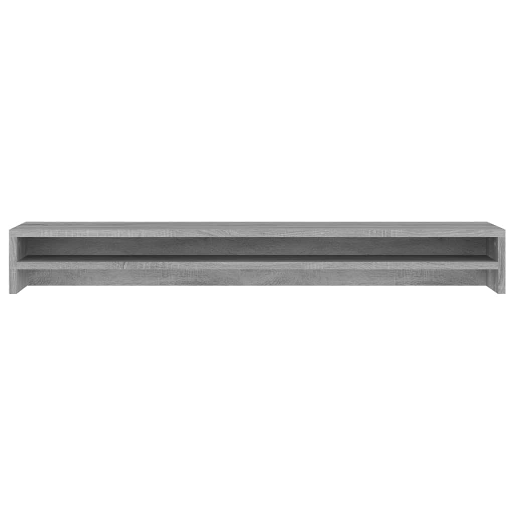 Supporto per monitor con scomparto integrato come organizer da scrivania per un design ergonomico della postazione di lavoro in casa e per il gioco, in legno