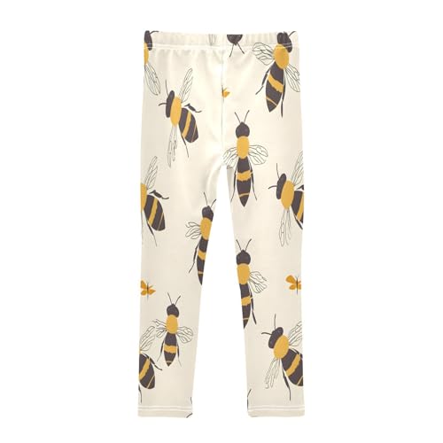 Toddler Girls Leggings Printed Yoga Pants Leggings Bees Texture Vector for Kids2