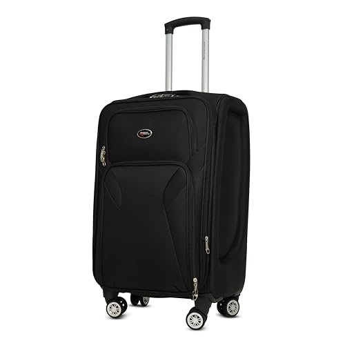 Image of AMERICAN TRAVELLER Bite Large Trolley Bag (7-10 Days) | Front Pocket | 360 Spinner Wheels, Telescopic Handle, Front Pockets, Twill Fabric, Travel Bag, 5 Years Warranty